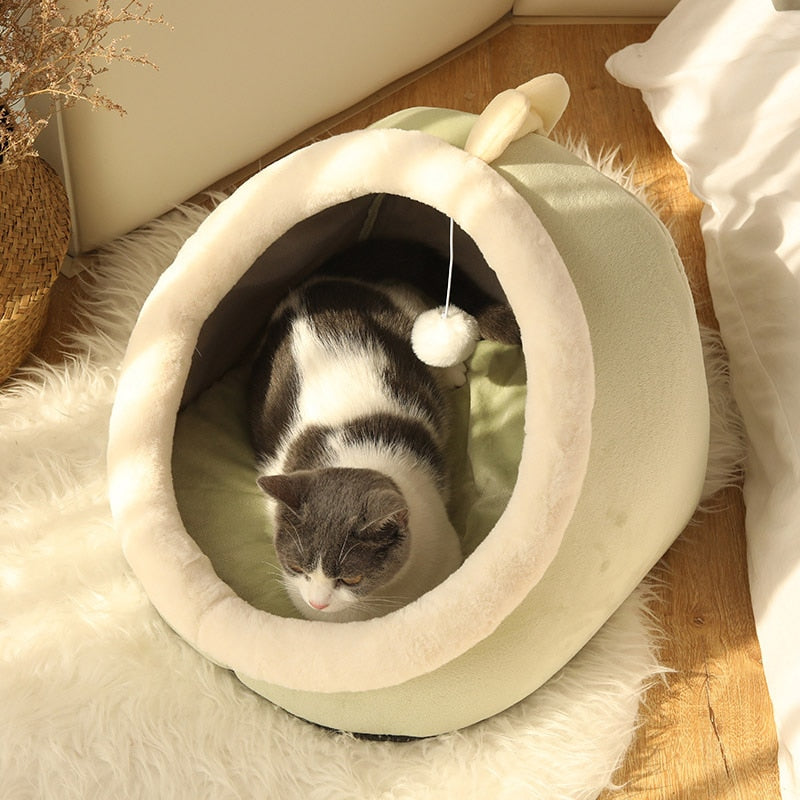 Sweet Cat Bed Warm Pet Basket