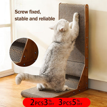 L-Shaped Cat Scratcher Board Detachable Furniture